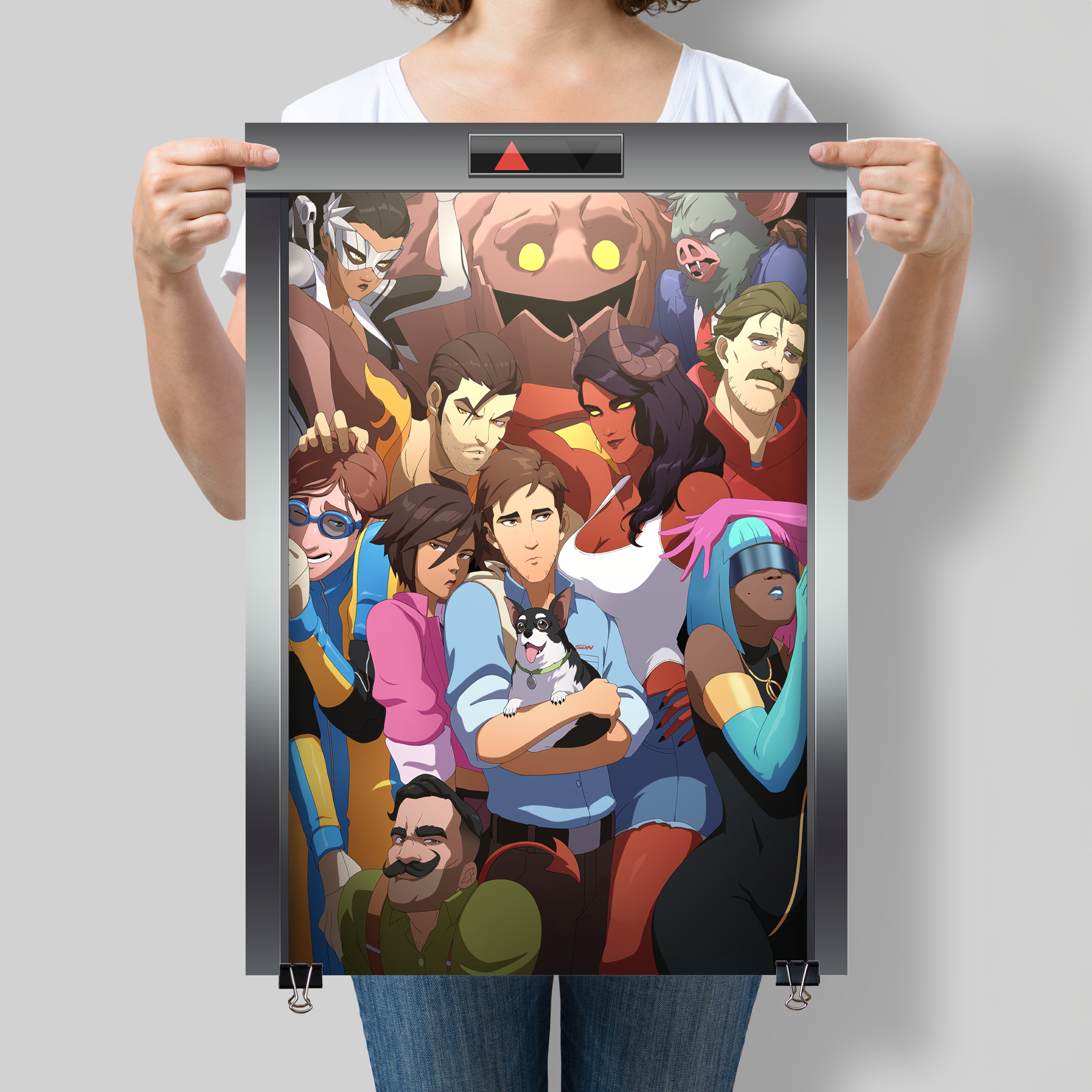 Z Team Elevator Art Print